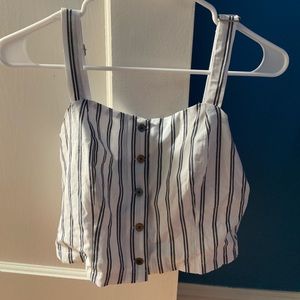 Kendall & Kylie Button Up Cropped Blouse